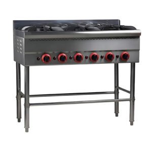 Anafe industrial 6 hornallas con base | Flamemax HGR-66